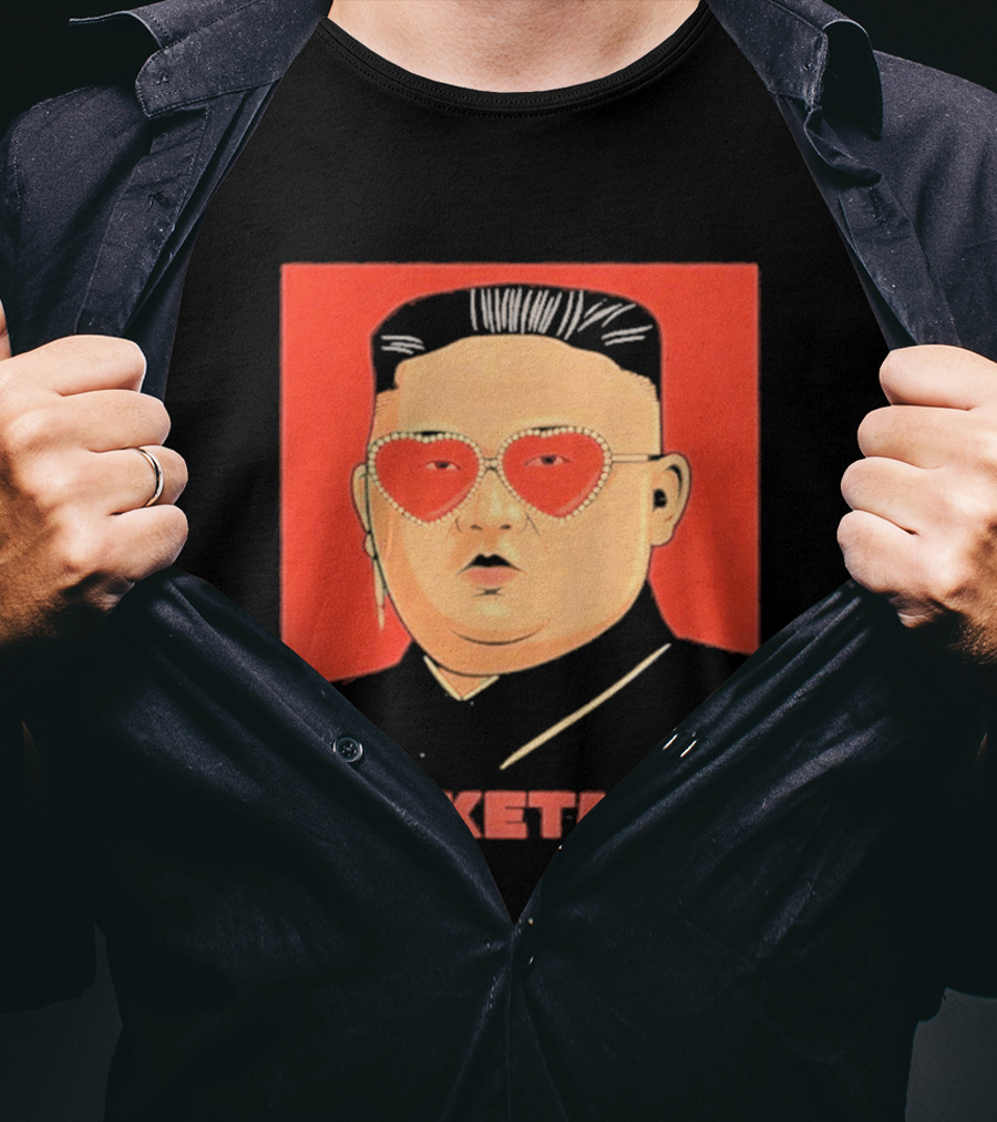 Kim Jong Un Heart Sunglasses Rocketman Meme T-Shirt