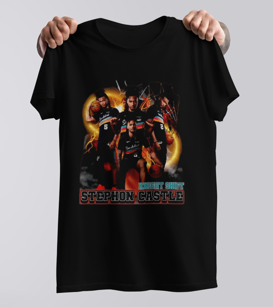 Knight Shift Stephon Castle San Antonio Spurs Basketball Star T-Shirt