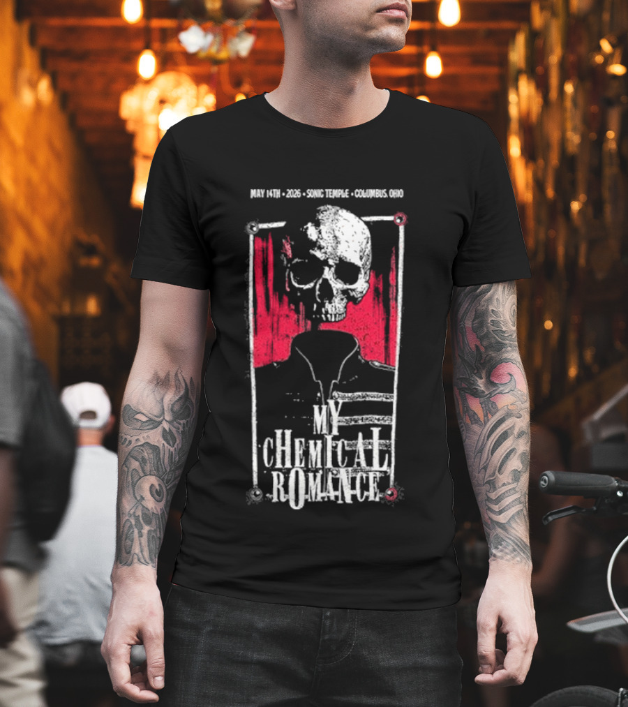 My Chemical Romance Skull May 14 2026 Columbus OH T-Shirt