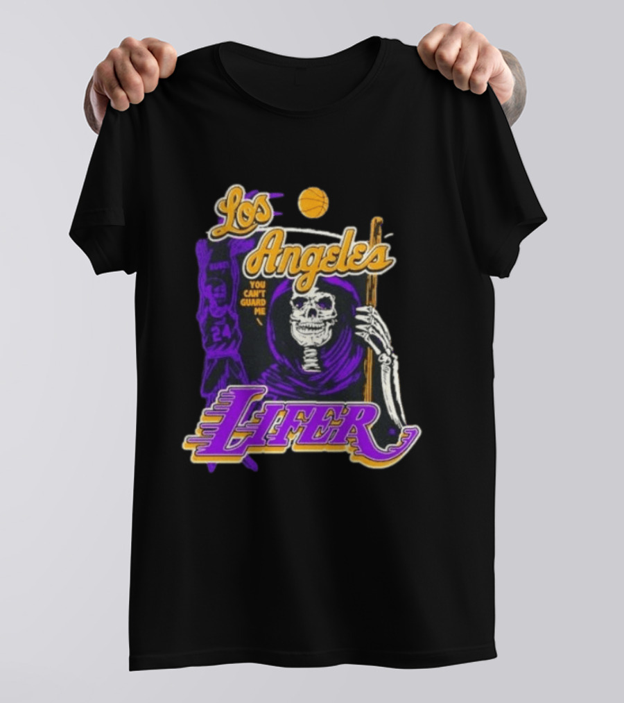 Los Angeles Lakers Lifer You Can't Guard Me Skeleton Basketball T-Shirt