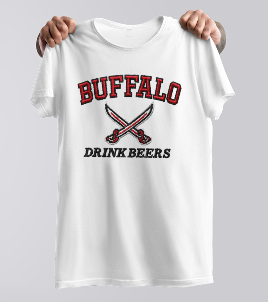 Buffalo Drink Beers Crossed Swords Rasmus Dahlin T-Shirt