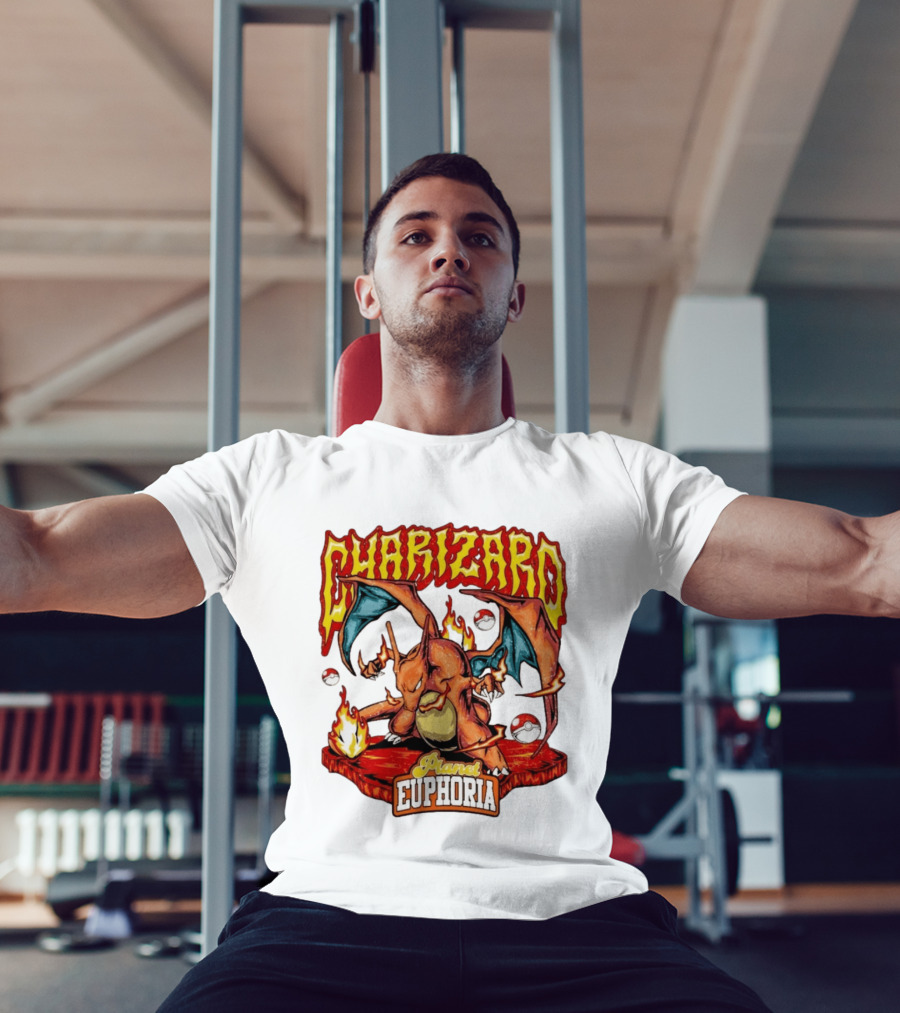 Charizard Flame Dragon Planet Euphoria Iconic Pokémon Battle T-Shirt