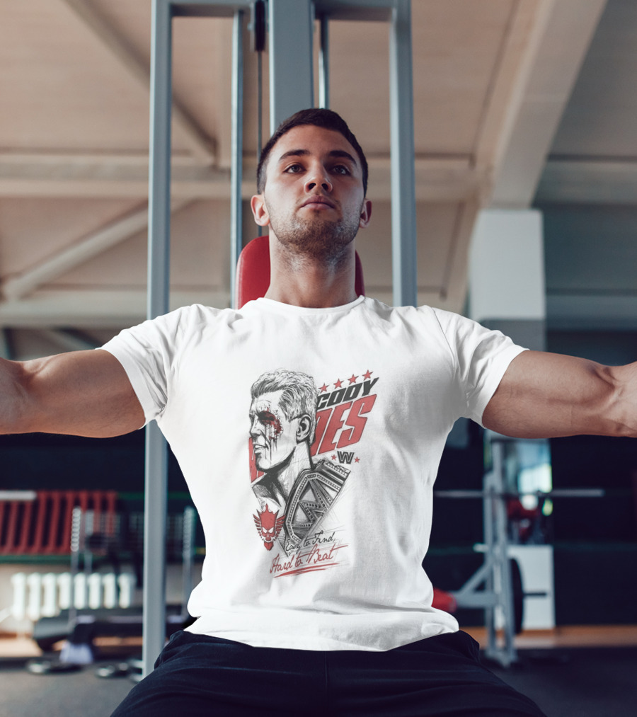 Cody Rhodes Easy To Find Hard To Beat Wrestling Legend Bold Red Text Star Motif T-Shirt