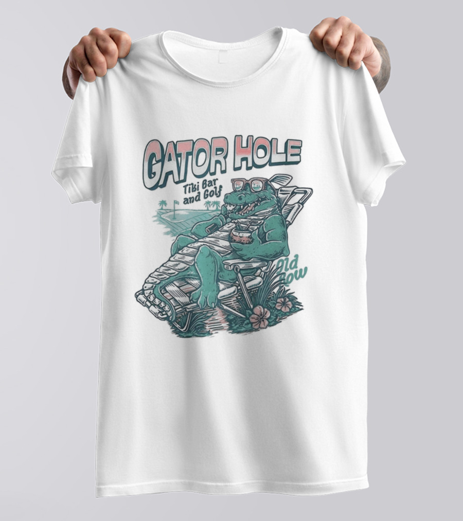Gator Hole Tibi Bar Golf Crocodile Relax T-Shirt