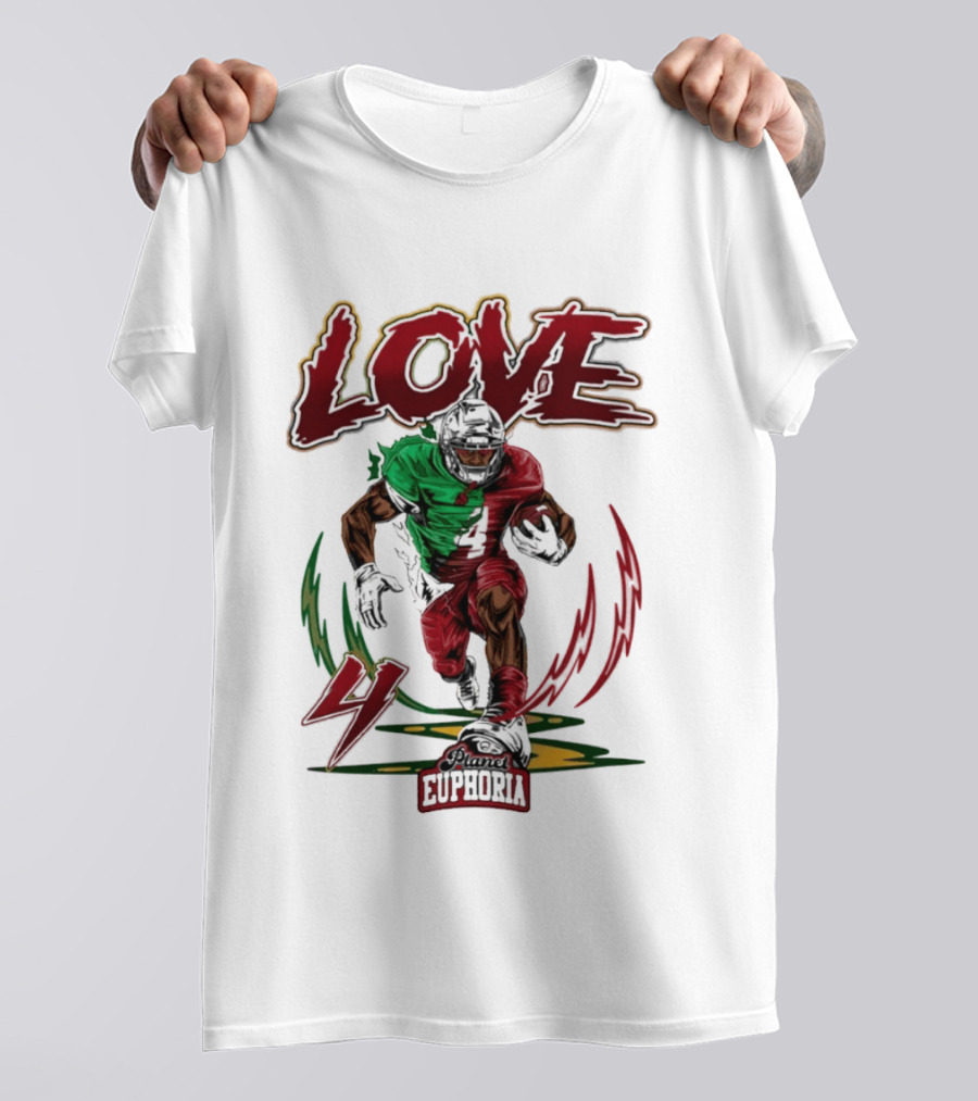 Jeremiyah Love Euphoria 4 Football T-Shirt