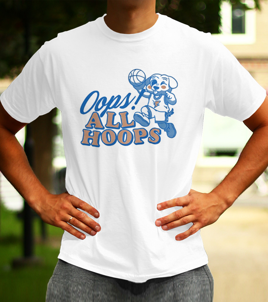 Oops All Hoops Oklahoma City Thunder Playful Dog Basketball T-Shirt