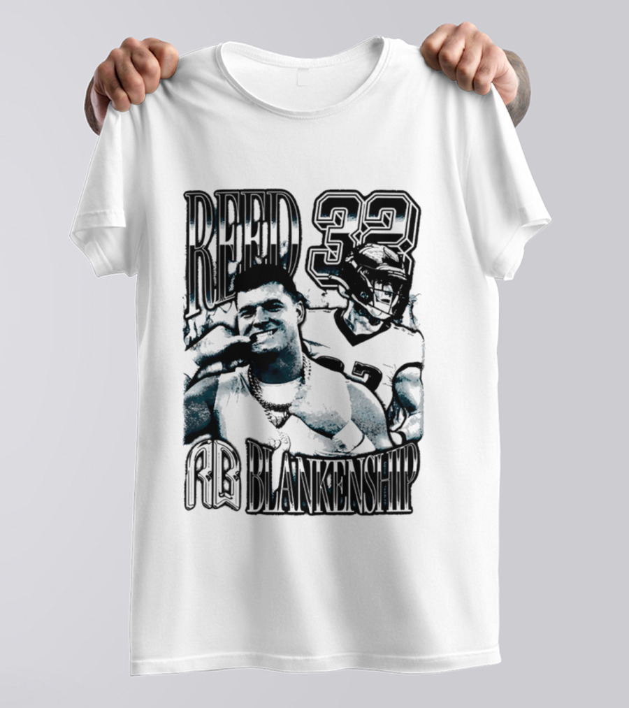 Reed Blankenship 32 Eagles Player Collage T-Shirt