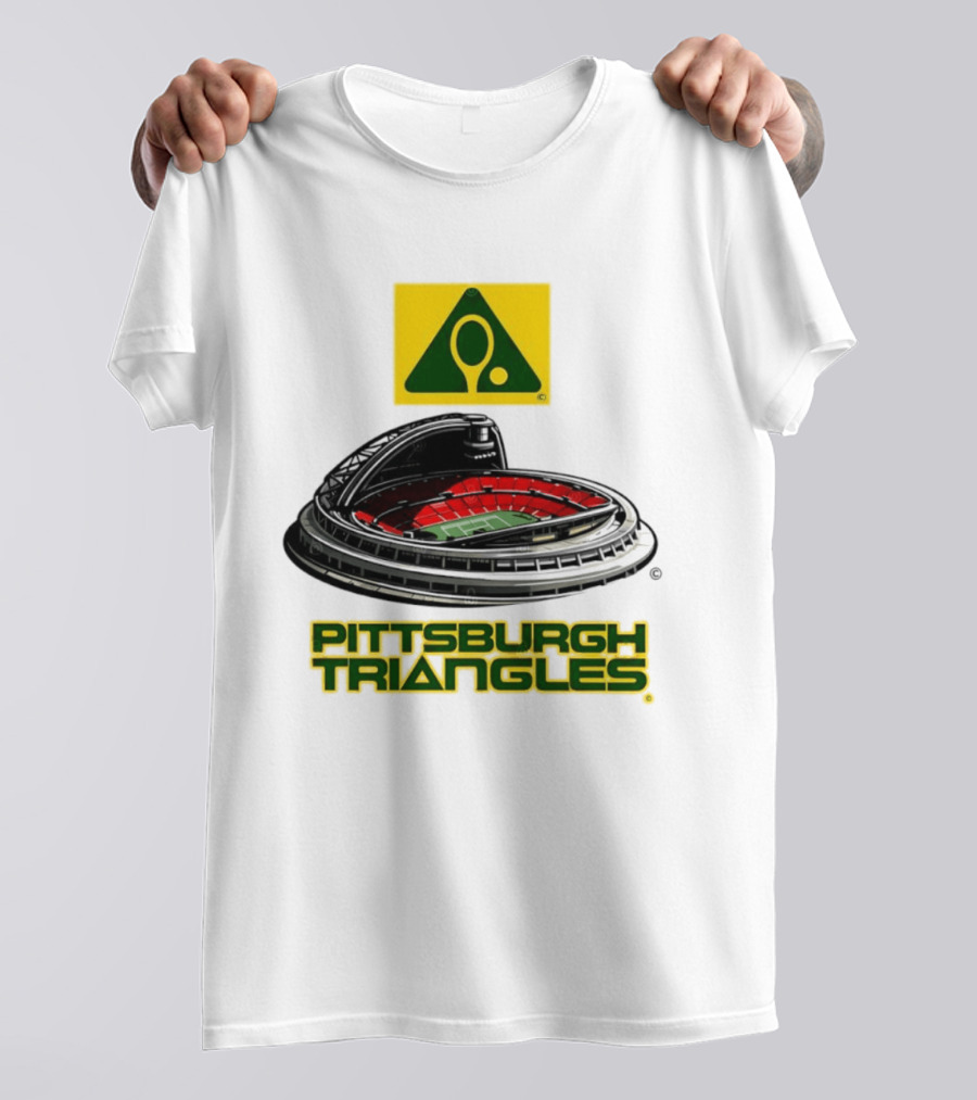 Pittsburgh Triangles Civic Arena Tennis Logo Roof Open T-Shirt