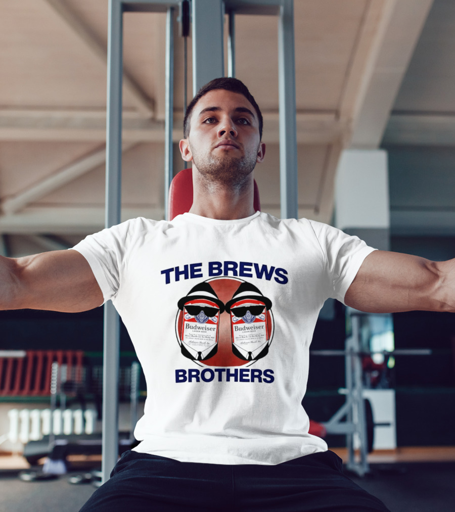 Budweiser The Brews Brothers Parody Iconic Red Label Duo T-Shirt