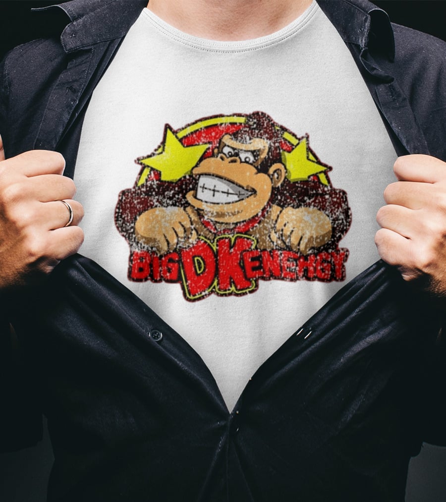 BIG DK Energy Retro Style Gaming Ape T-Shirt