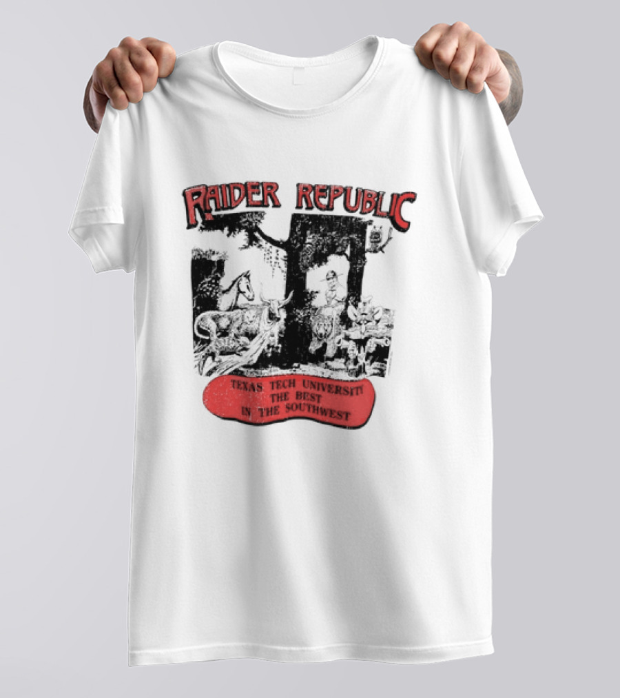 Raider Republic Texas Tech University Best In The Southwest Cowboy T-Shirt