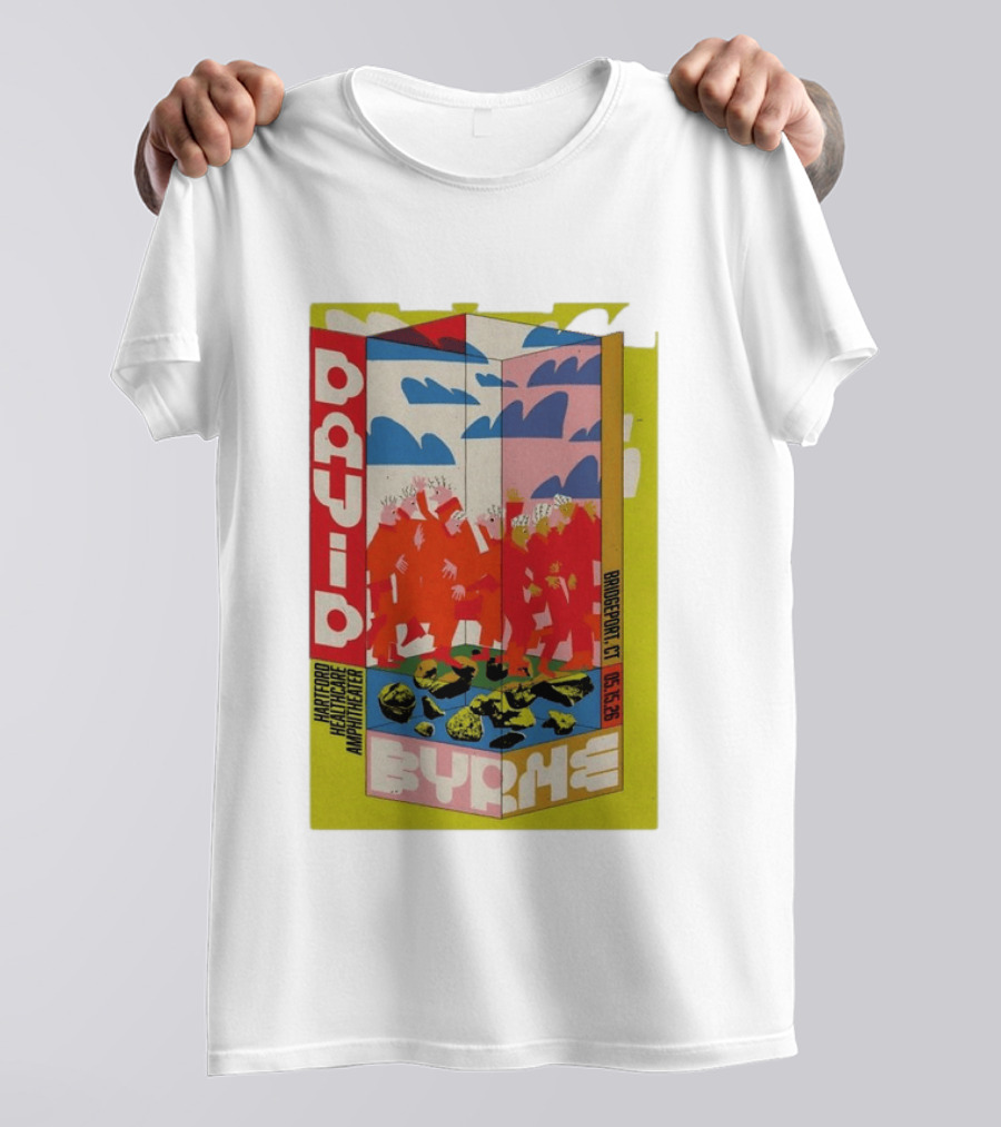 David Byrne Hartford Healthcare Amphitheater Bridgeport CT May 15 2026 Tour T-Shirt