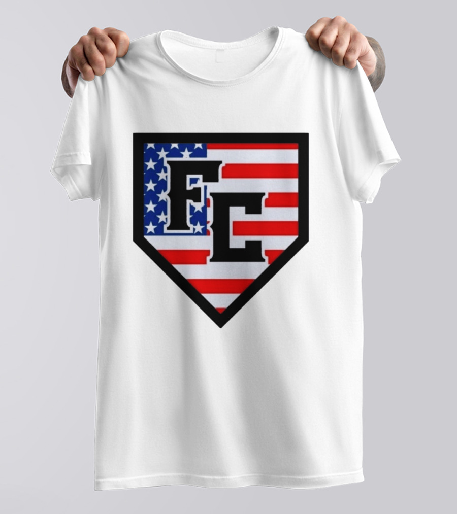 FC Patriotic Home Plate USA Flag White Regular 5000 T-Shirt