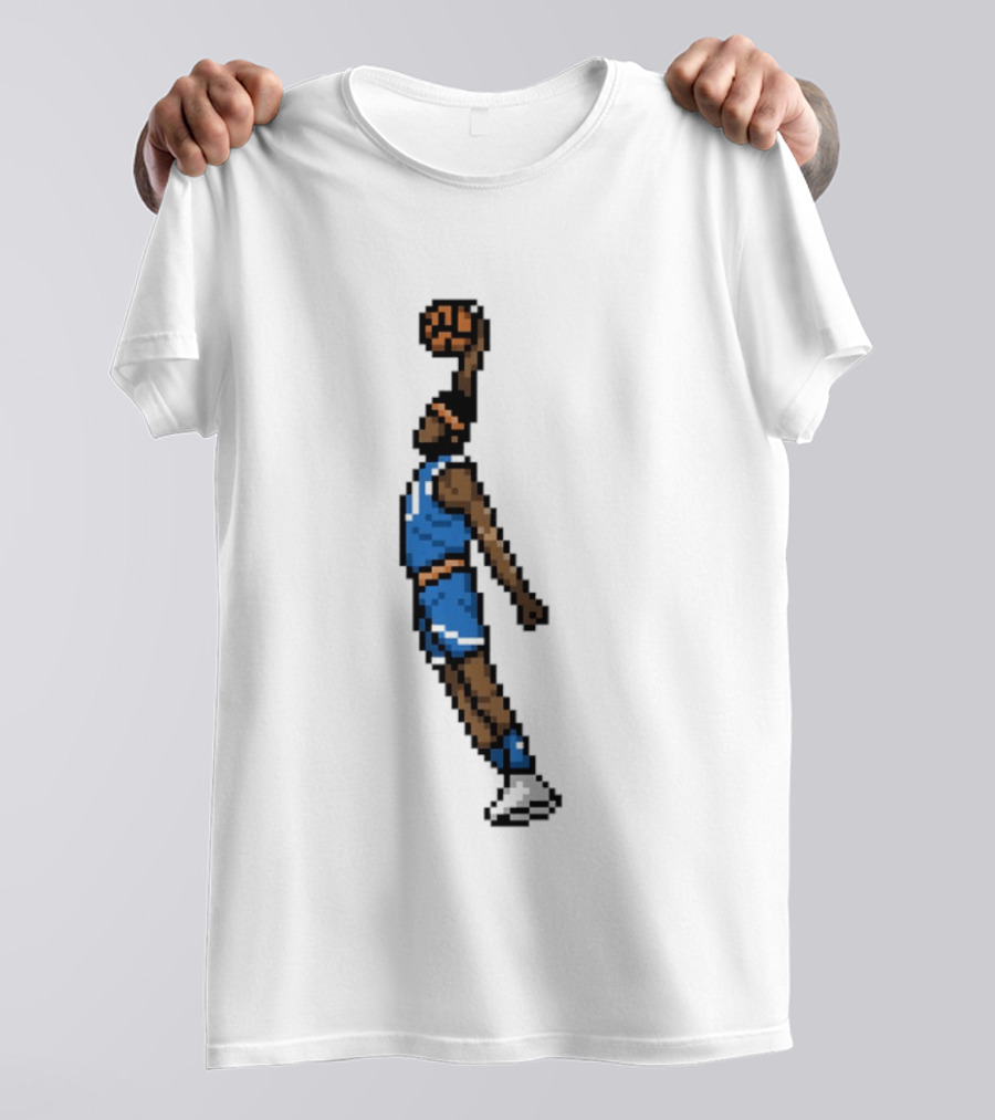 Mitchell Robinson Return Of The Mitch New York Knicks 8 Bit Retro Basketball Dunk T-Shirt