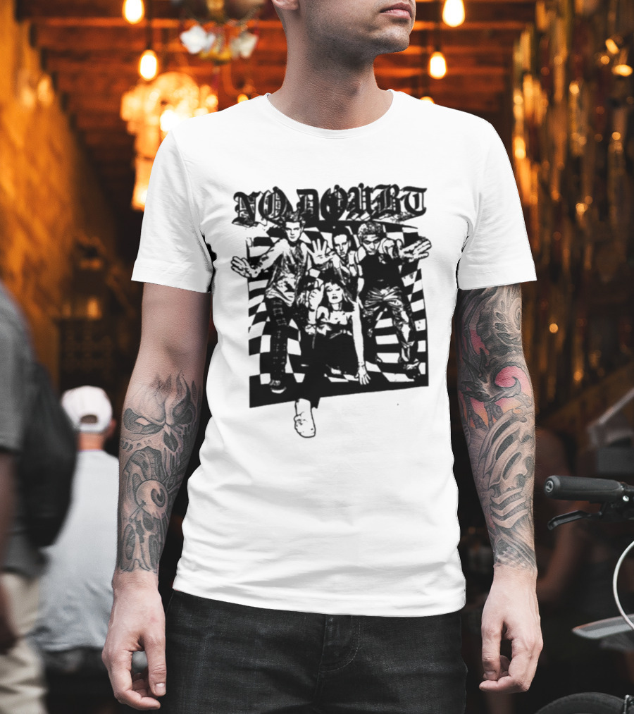 No Doubt Las Vegas Tour 2026 Checkered Band T-Shirt