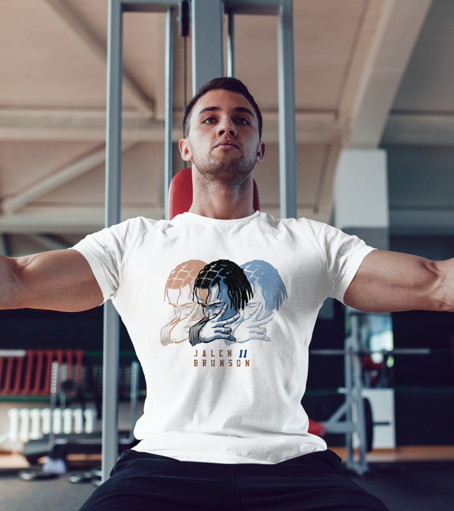 Jalen Brunson 11 New York Knicks Multi Pose Triple T-Shirt