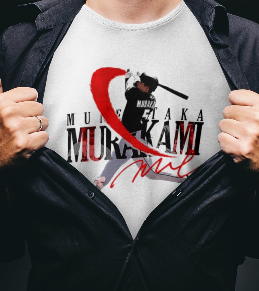 Munetaka Murakami Baseball Player Red Swing T-Shirt