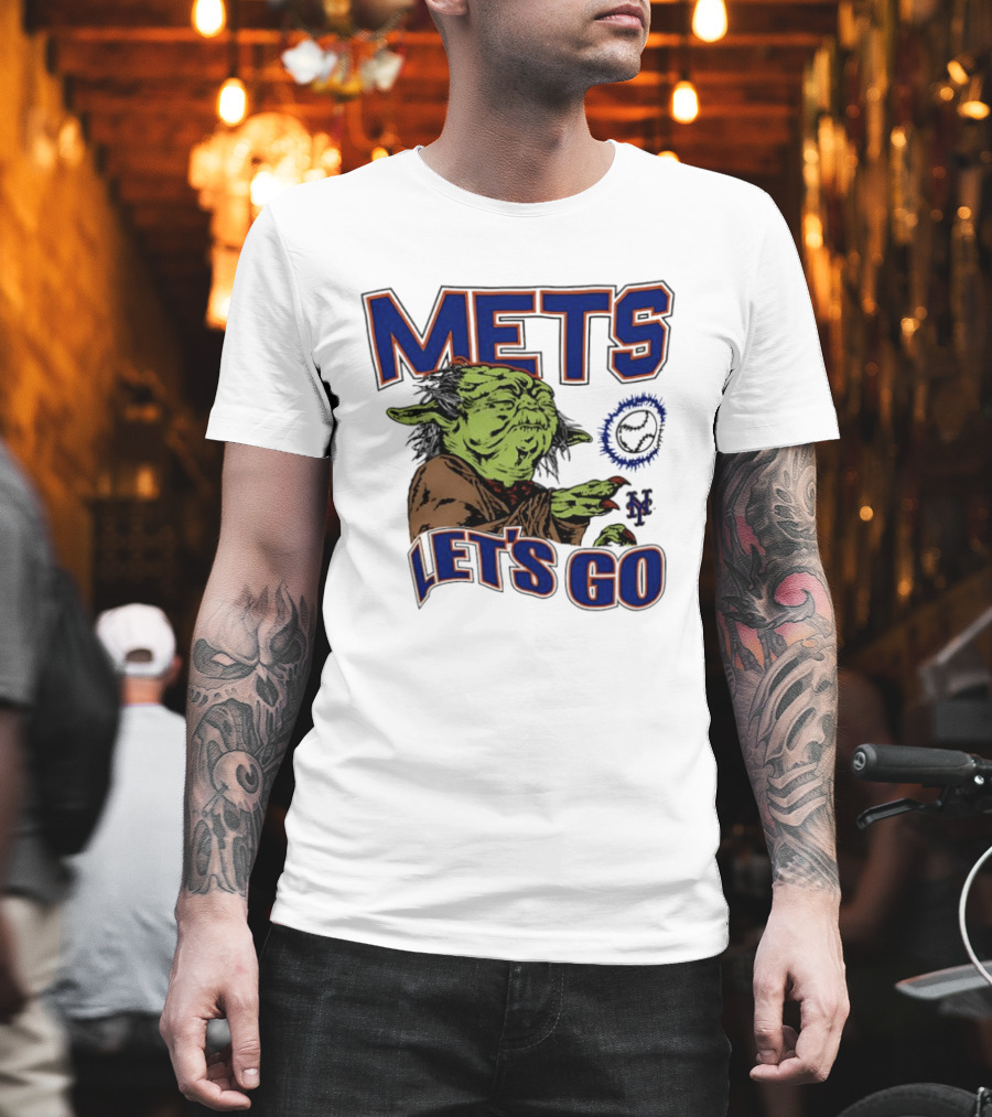 New York Mets Yoda Collaboration Let's Go Star Wars MLB T-Shirt