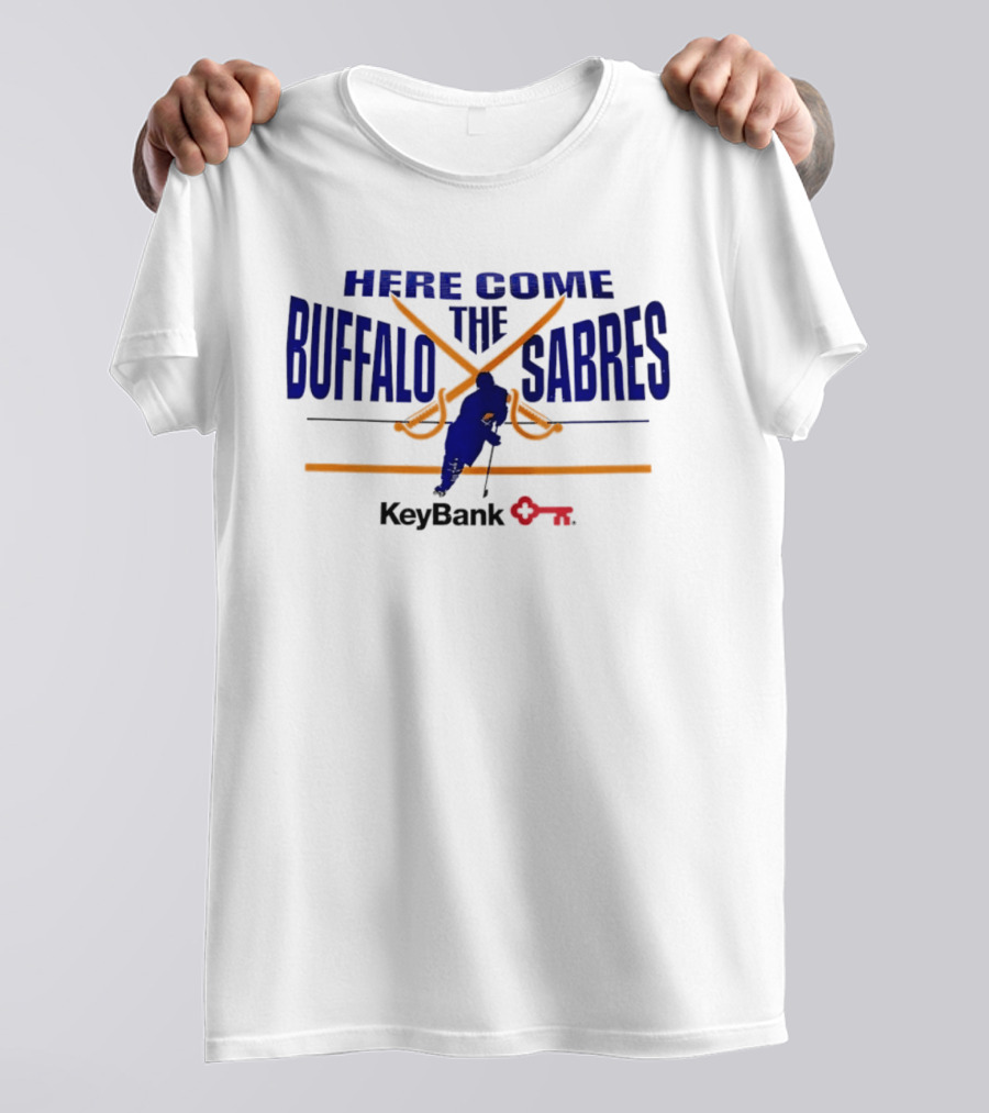 Here Come Buffalo The Sabres KeyBank Hockey Promotion T-Shirt