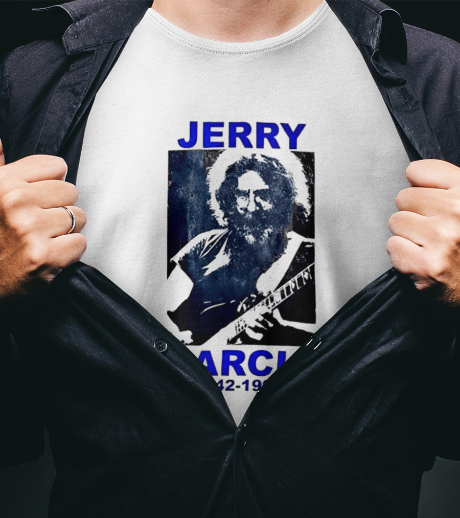 Jerry Garcia 1942 1995 Image With Guitar T-Shirt