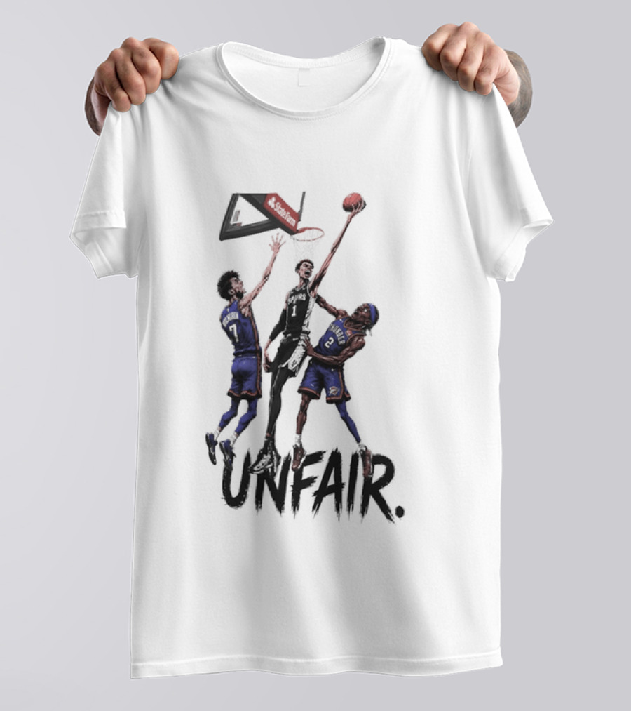 Chet Holmgren Victor Wembanyama Lu Dort San Antonio Spurs Unfair NBA Basketball 2026 T-Shirt