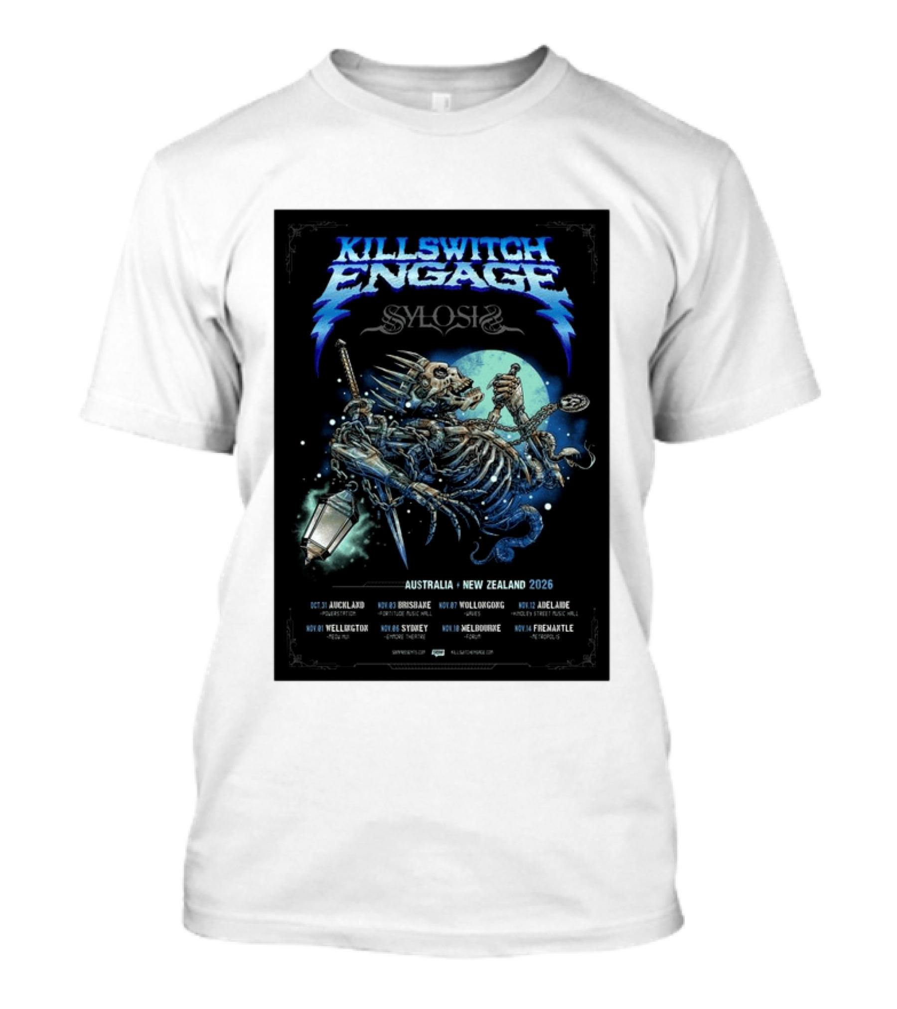 Killswitch Engage Sylosis Australia New Zealand Tour 2026 Concert Dates T-Shirt