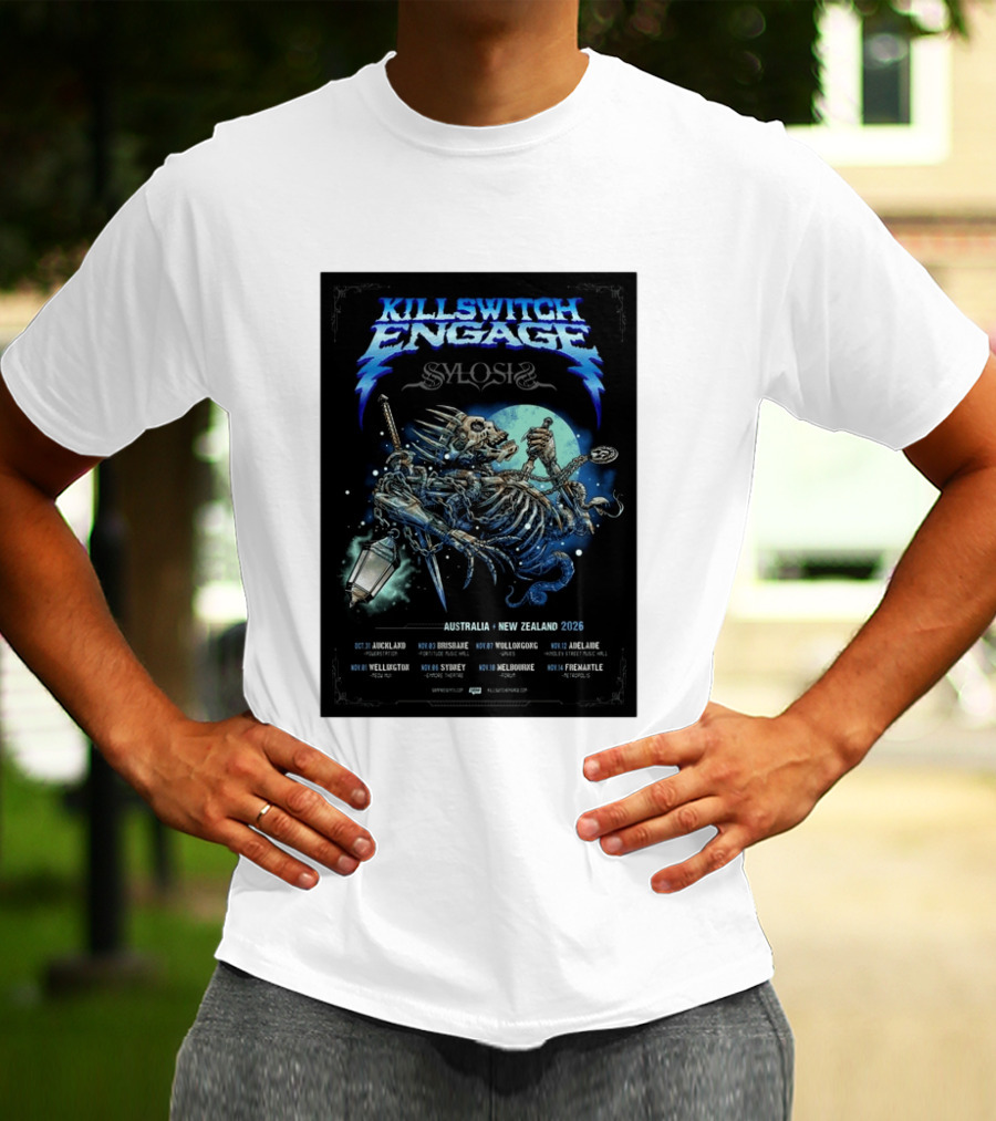 Killswitch Engage Sylosis Australia New Zealand Tour 2026 Concert Dates T-Shirt