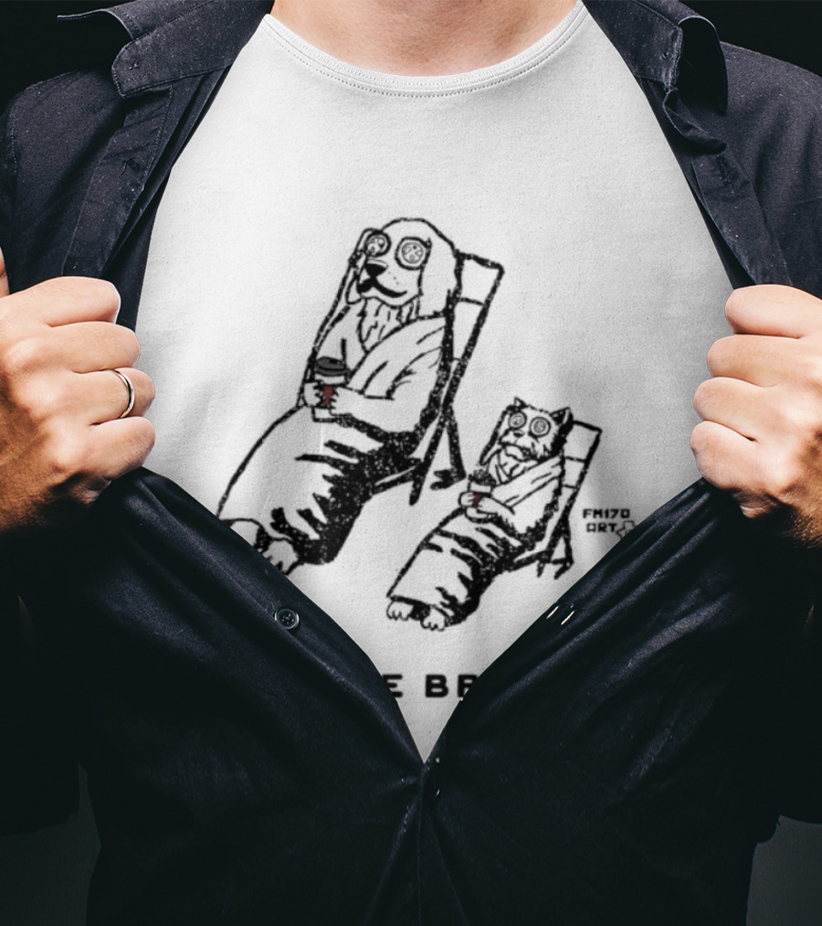Coffee Break With Relaxing Dog And Cat T-Shirt