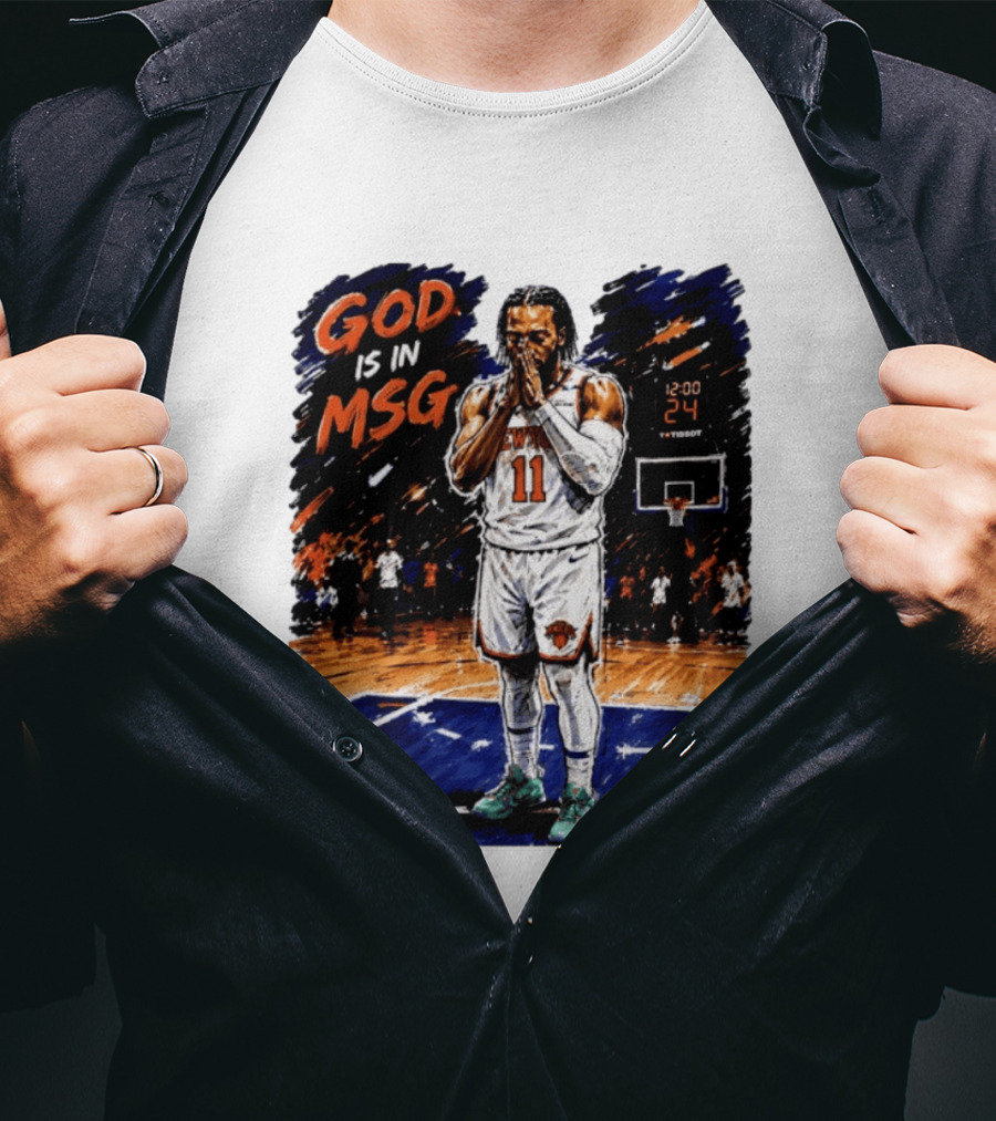 God Is In MSG New York Knicks Jalen Brunson Number 11 Knicks Mexico Basketball T-Shirt