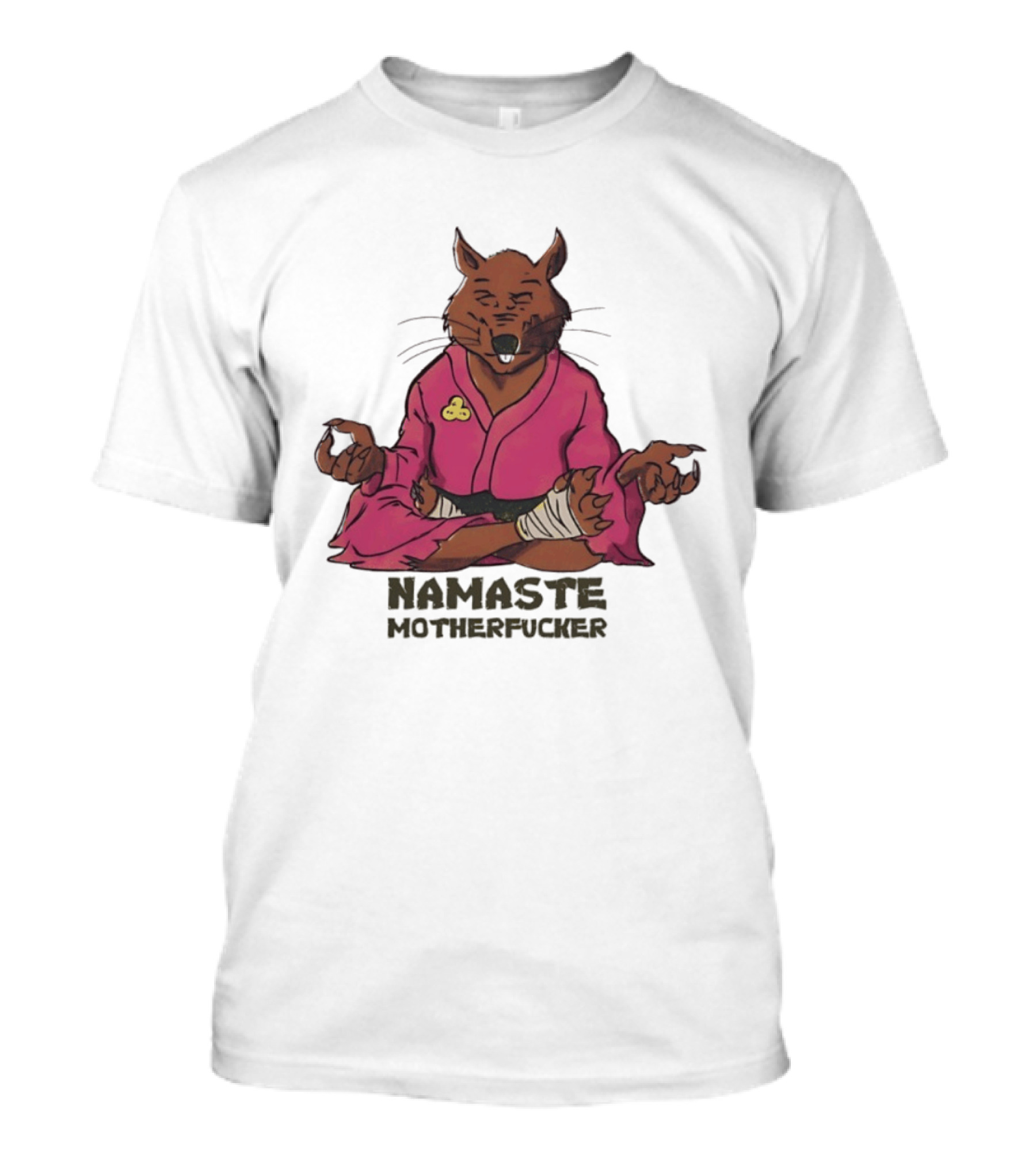 Namaste Motherfucker Splinter Meditating Yoga Pose T-Shirt