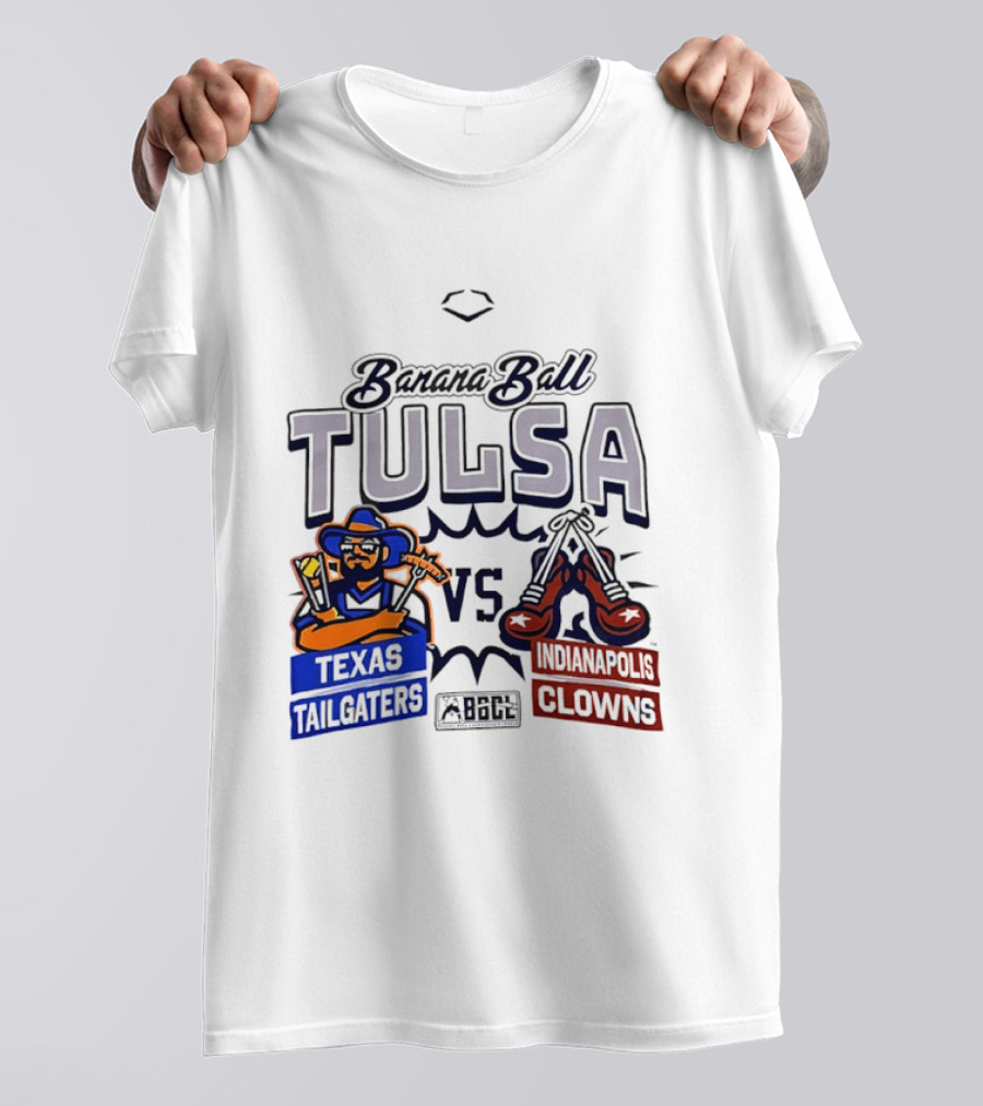 Banana Ball Tulsa Texas Tailgaters Vs Indianapolis Clowns T-Shirt