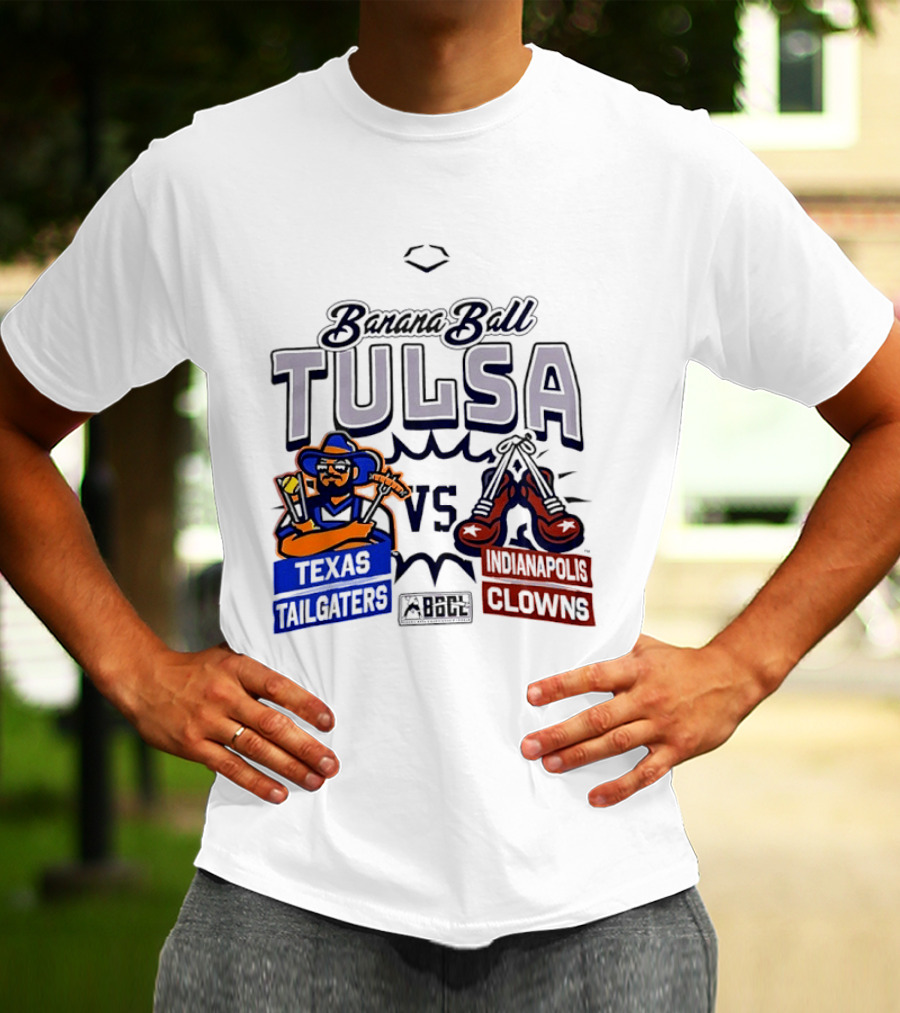 Banana Ball Tulsa Texas Tailgaters Vs Indianapolis Clowns T-Shirt