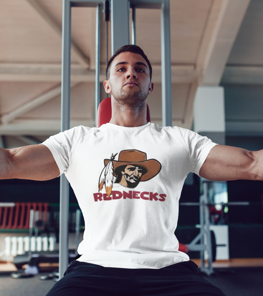 Washington Redskins Rednecks Cowboy Hat With Feather T-Shirt