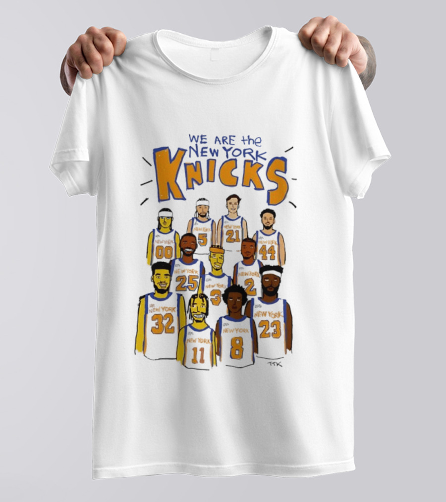 We Are The New York Knicks Players Basketball Doodle Team Roster T-Shirt