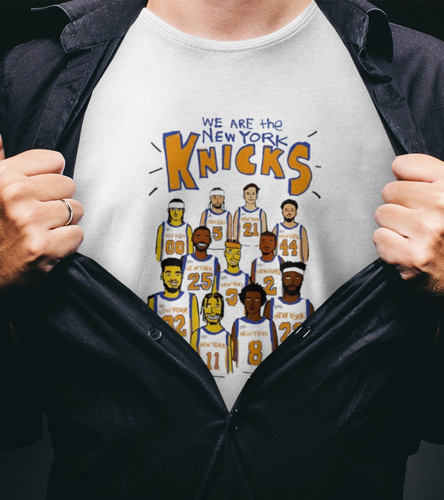 We Are The New York Knicks Players Basketball Doodle Team Roster T-Shirt