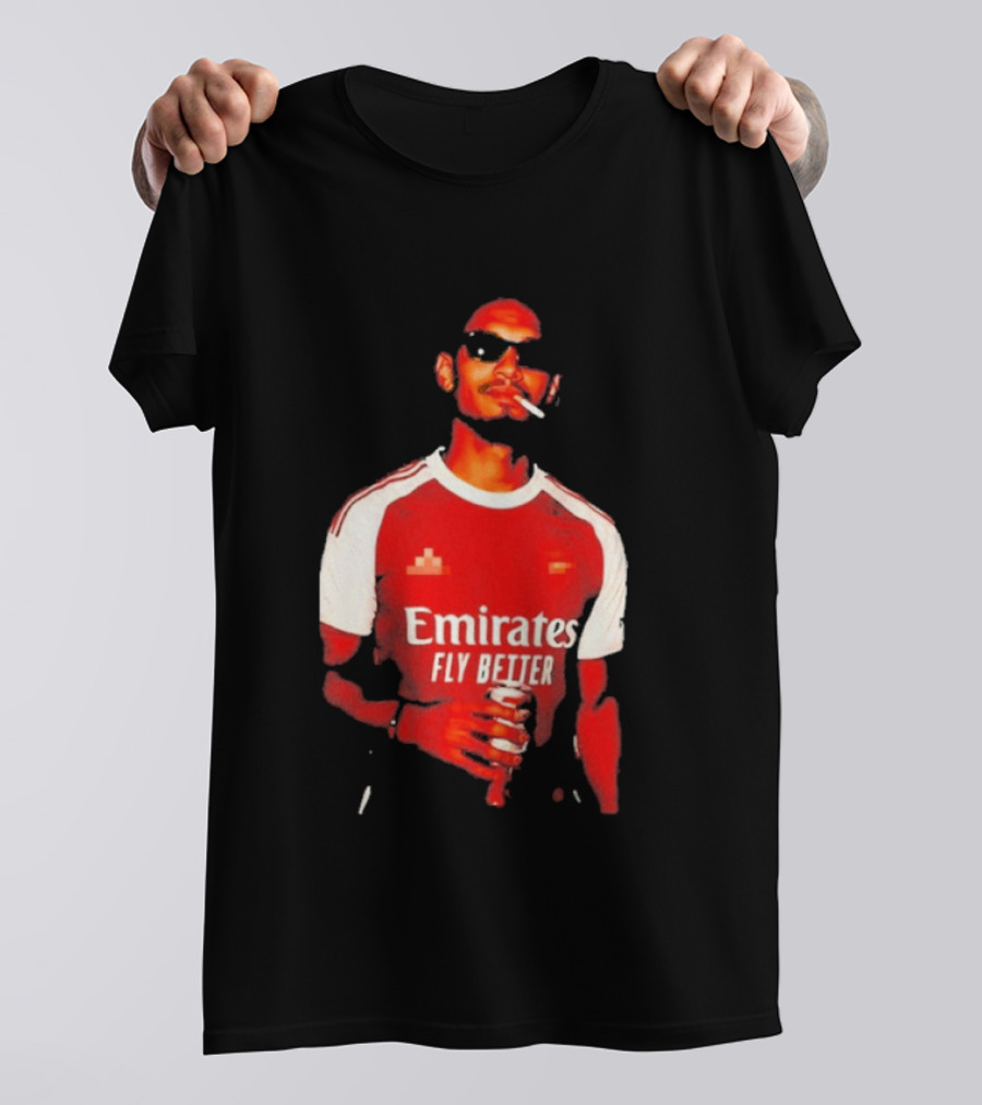 Gabriel Magalhaes Smoking Emirates Fly Better Arsenal T-Shirt