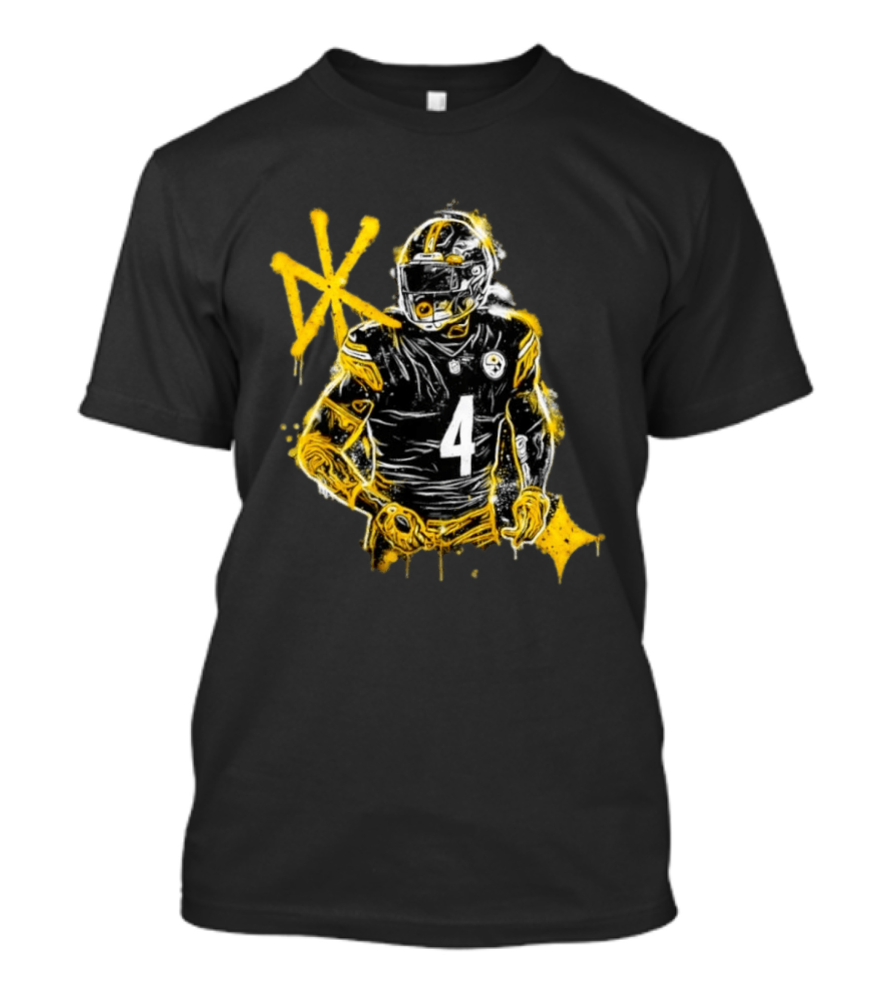 Pittsburgh Steelers Number 4 Here We Go Football Player NFL Fan Gear T-Shirt