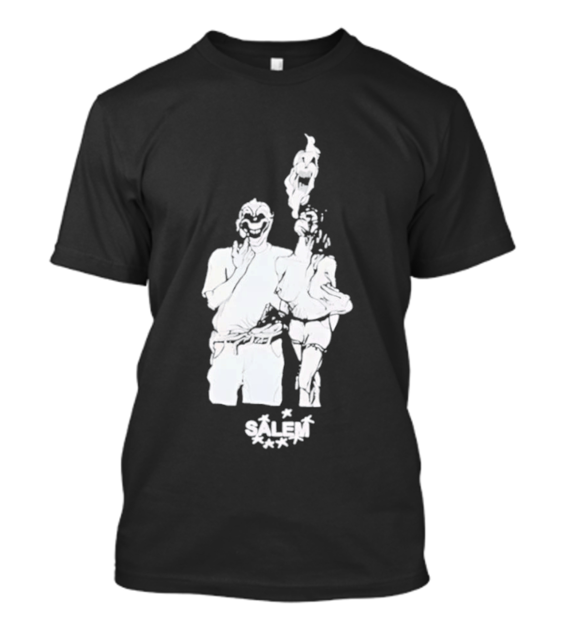 Salem Clown Mask Art Style Ghostly Figure T-Shirt