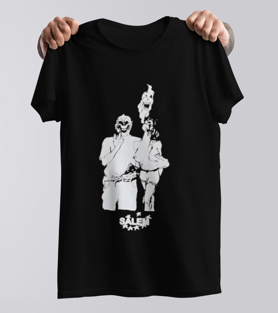 Salem Clown Mask Art Style Ghostly Figure T-Shirt