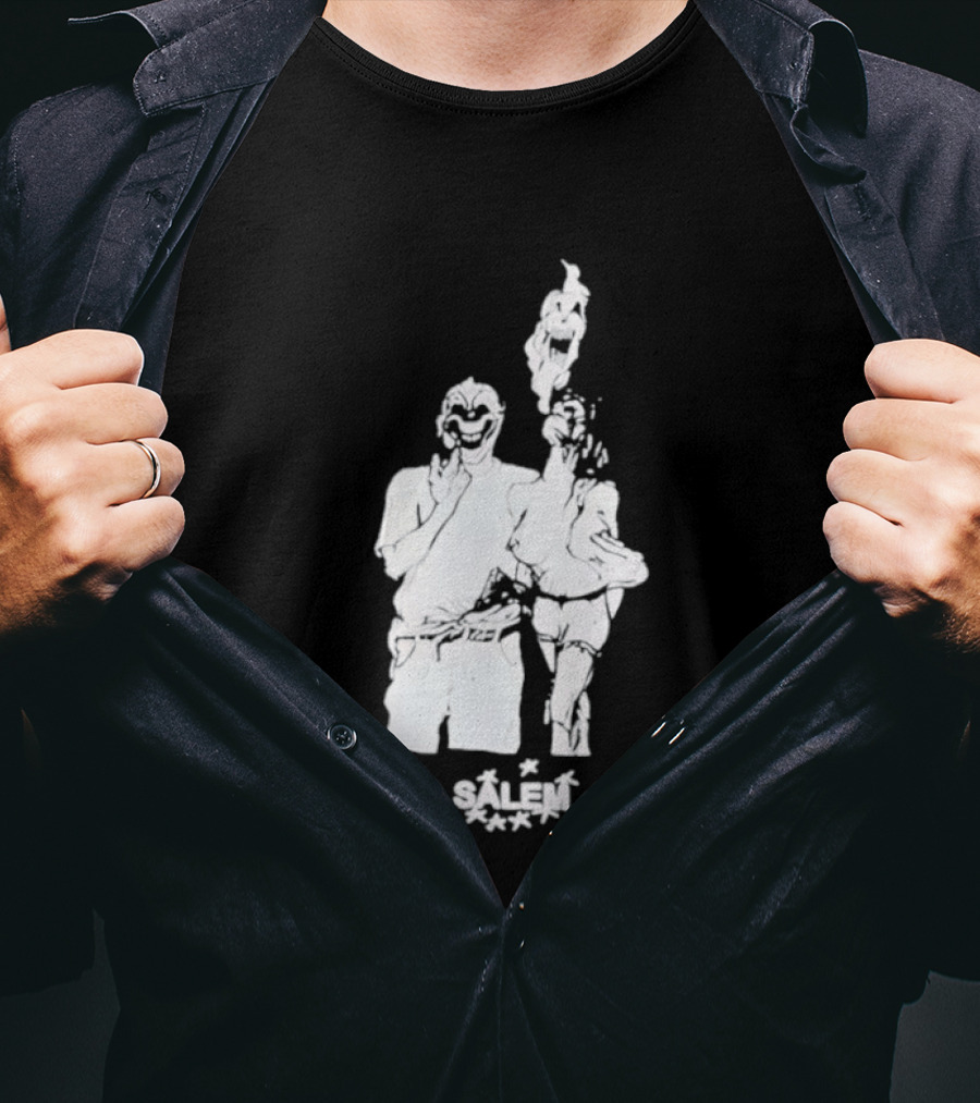 Salem Clown Mask Art Style Ghostly Figure T-Shirt