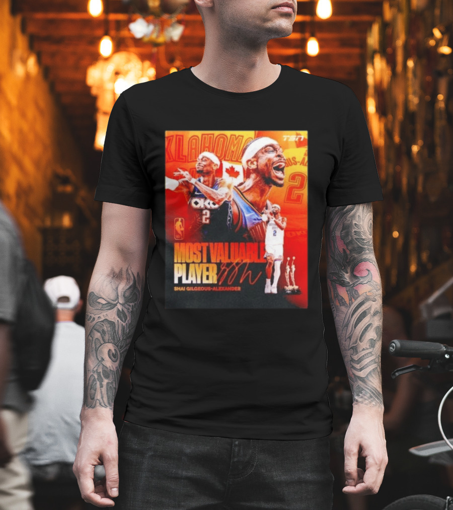 Shai Gilgeous Alexander Oklahoma Most Valuable Player 2x MVP TSN Basketball Canada T-Shirt