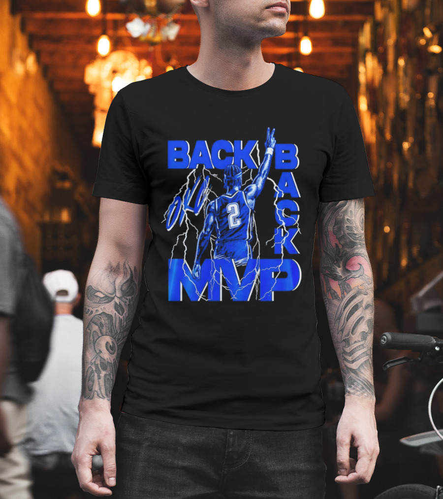 Shai Gilgeous Alexander Back 2 Back MVP Oklahoma City Thunder Storm T-Shirt
