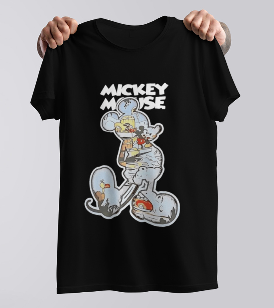 Mickey Mouse Steamboat Willie Vintage Cartoon Disney T-Shirt