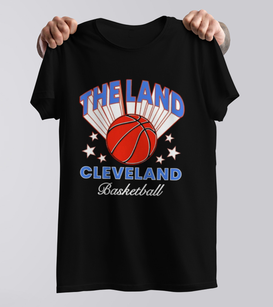 The Land Cleveland Basketball Orange Ball Vintage Style Sports Fan T-Shirt