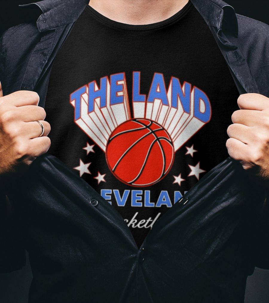 The Land Cleveland Basketball Orange Ball Vintage Style Sports Fan T-Shirt