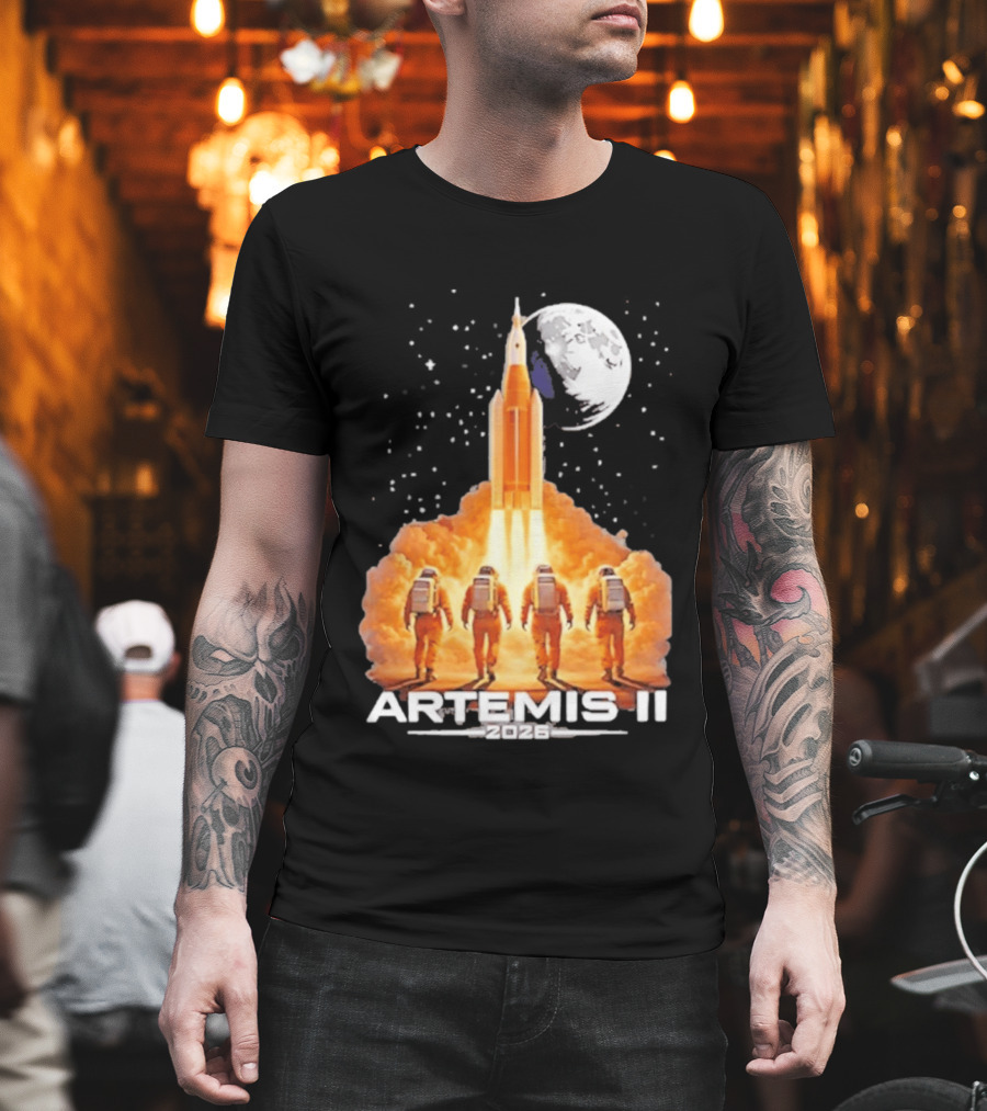 Artemis II Moon Mission 2026 NASA Astronaut Launch T-Shirt