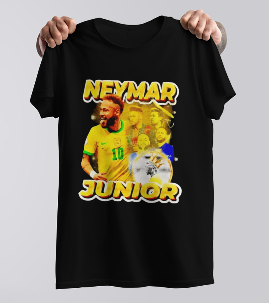 Neymar Junior Brasil National Football Team 10 Celebration Soccer Star T-Shirt