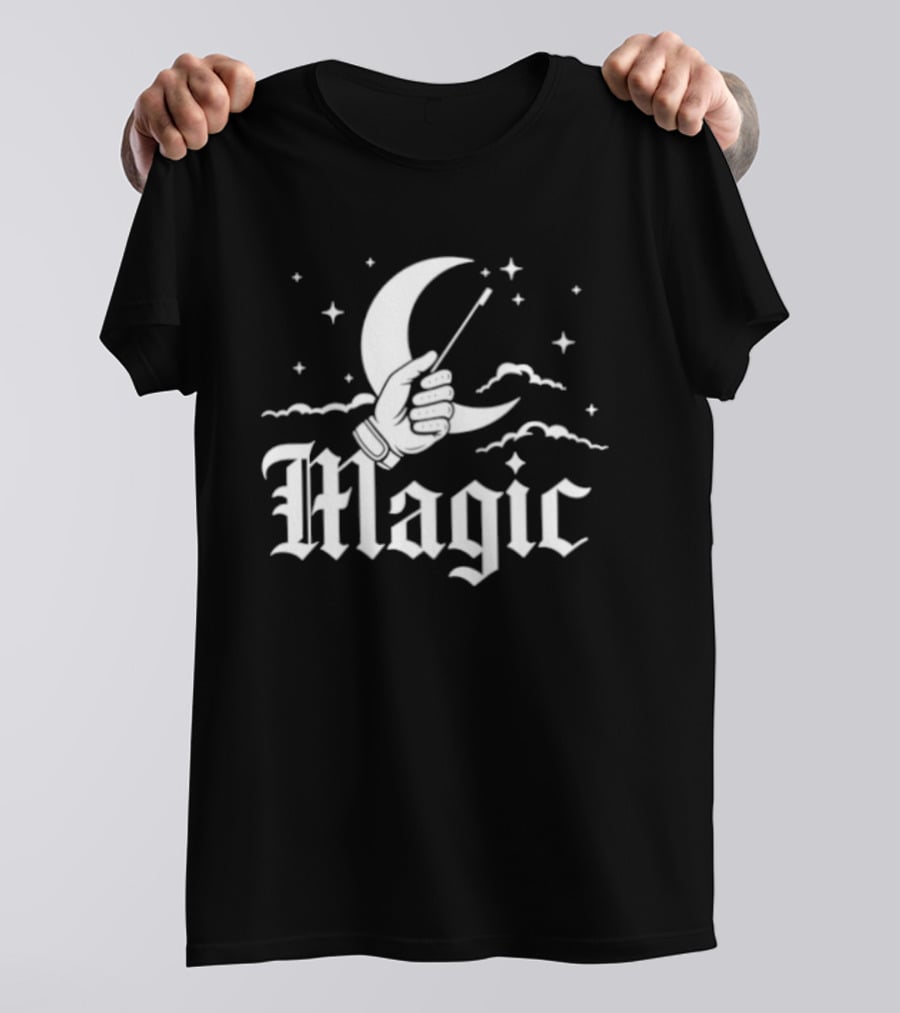 Magic Chicago White Sox Baseball Moon Hand Stars T-Shirt