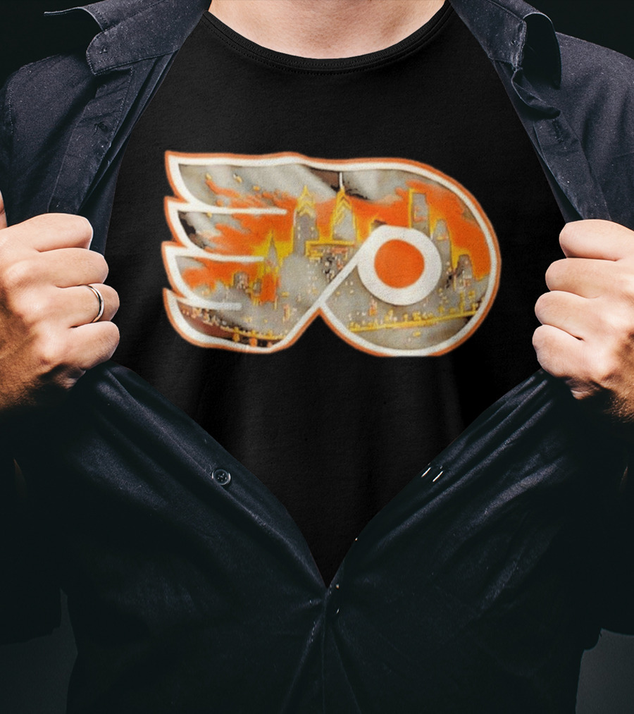 Philadelphia Flyers City Skyline NHL Hockey 2026 T-Shirt