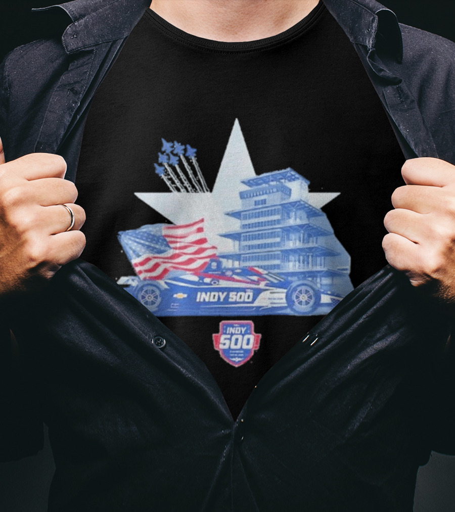 Need For Speed Indy 500 American Flag 2026 Racing Event T-Shirt